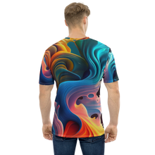 Colorful Swirl Background All-Over Print Men's Crew Neck T-Shirt