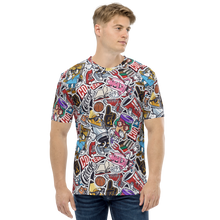 Street Art College Pattern Men's Crew Neck T-Shirt