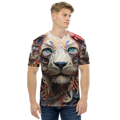 Lion Art All-Over Print Men's Crew Neck T-Shirt