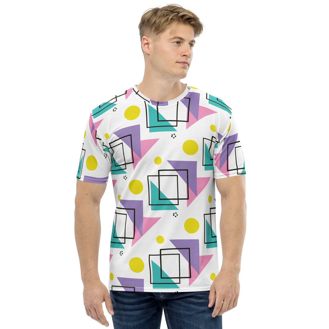 Memphis Colorful Pattern 02 All-Over Print Men's Crew Neck T-Shirt