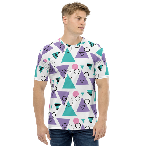 Memphis Colorful Pattern 03 All-Over Print Men's Crew Neck T-Shirt