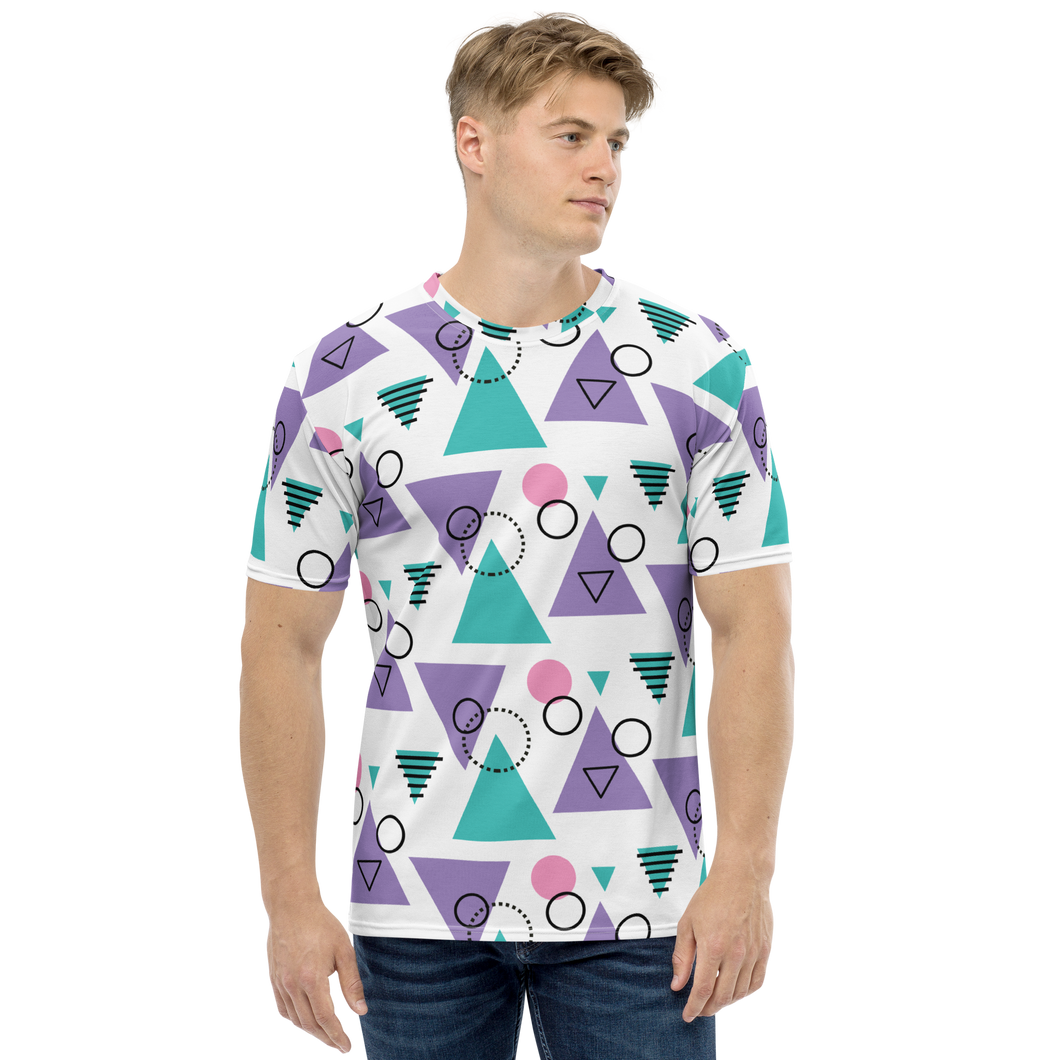 Memphis Colorful Pattern 03 All-Over Print Men's Crew Neck T-Shirt