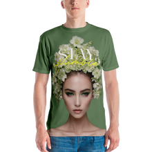 Stay Humble Female Flower Art All-Over Print Men's Crew Neck T-Shirt