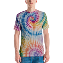 Tie Dye Colorful All-Over Print Men's Crew Neck T-Shirt