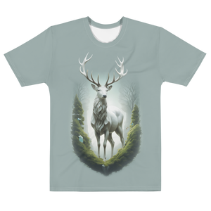 Green White Deer All-Over Print Men's T-Shirt