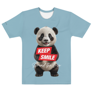 Keep Smile Blue Panda All-Over Print Men's T-Shirt