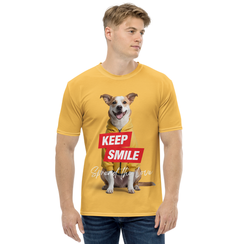 Good Boy Yellow All-Over Print Men's T-Shirt