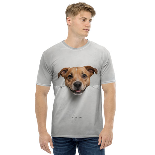 Smile Dog Peep All-Over Print Men's T-Shirt