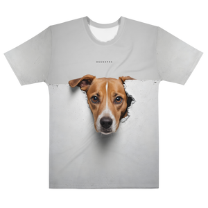 Funny Sad Dog Peep All-Over Print Men's T-Shirt