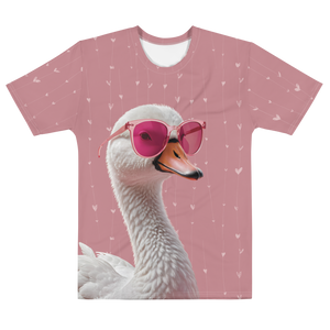 Cute Pink Swan All-Over Print Men's T-Shirt