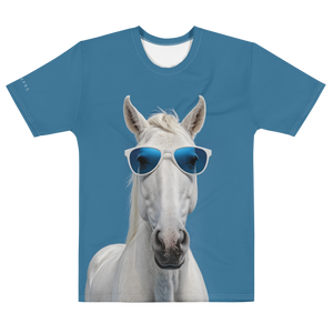 Cool Blue Horse All-Over Print Men's T-Shirt