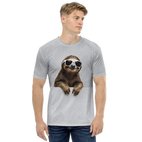 Cool Smiling Sloth All-Over Print Men's T-Shirt