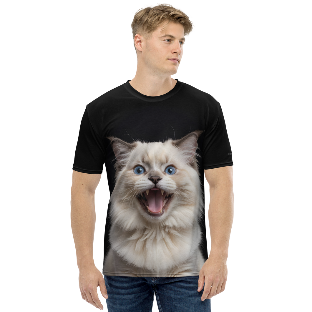 Angry Ragdoll Kitten All-Over Print Men's T-Shirt