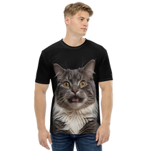 Shocked Cat Face All-Over Print Men's T-Shirt