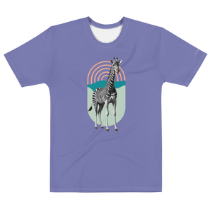 Giraffe Zebra Purple All-Over Print Men's T-Shirt