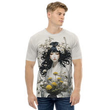 Oriental Lady with Yellow Flowers All-Over Print Men's T-Shirt