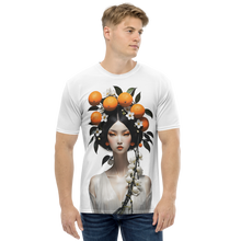 Beauty Lady with Orange Fruits All-Over Print Men's T-Shirt