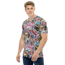 Street Art College Pattern Men's Crew Neck T-Shirt