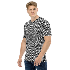 Vertigo Optical Illusion Background All-Over Print Men's Crew Neck T-Shirt