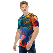 Colorful Swirl Background All-Over Print Men's Crew Neck T-Shirt