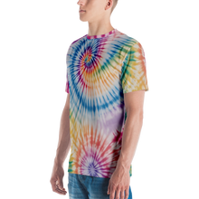 Tie Dye Colorful All-Over Print Men's Crew Neck T-Shirt