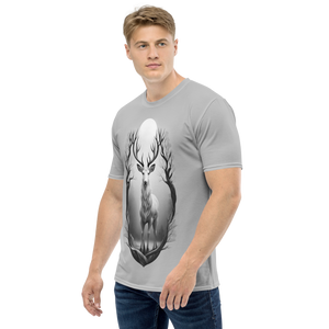 The Grayscale Deer All-Over Print Men's T-Shirt