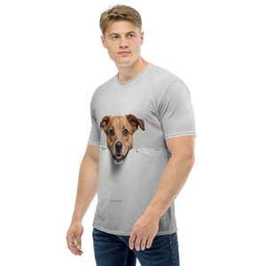 Smile Dog Peep All-Over Print Men's T-Shirt