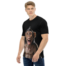 Happy Monkey Black All-Over Print Men's T-Shirt