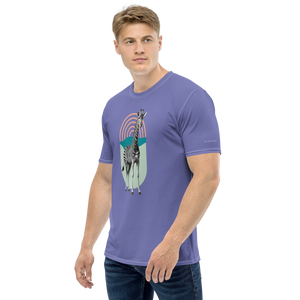 Giraffe Zebra Purple All-Over Print Men's T-Shirt