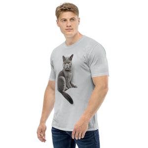 Relaxing British Shorthair Cat All-Over Print Men's T-Shirt