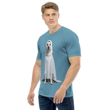 Dog in Ghost Costume All-Over Print Men's T-Shirt