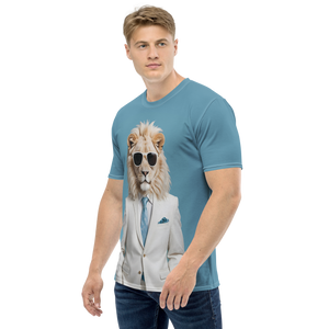 Funky White Lion All-Over Print Men's T-Shirt