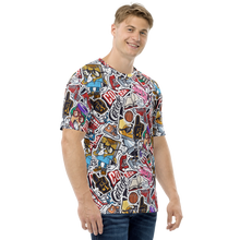 Street Art College Pattern Men's Crew Neck T-Shirt