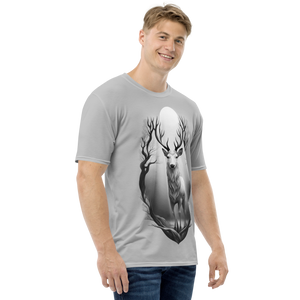 The Grayscale Deer All-Over Print Men's T-Shirt