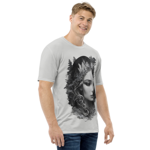 Grayscale Gaia All-Over Print Men's T-Shirt