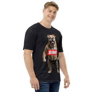 Sumo Bulldog Black All-Over Print Men's T-Shirt