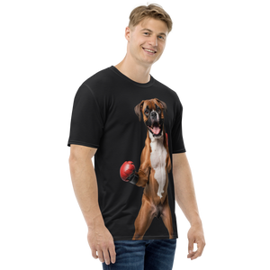 Boxer Boxing Black All-Over Print Men's T-Shirt