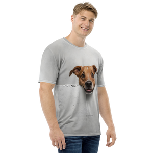 Smile Dog Peep All-Over Print Men's T-Shirt