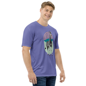 Giraffe Zebra Purple All-Over Print Men's T-Shirt