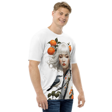 Oriental Lady with Orange and Bird All-Over Print Men's T-Shirt