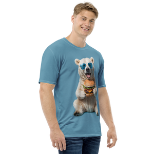 Polar Bear and Burger All-Over Print Men's T-Shirt