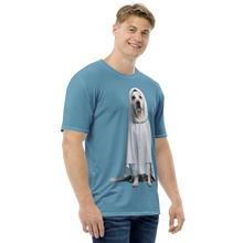 Dog in Ghost Costume All-Over Print Men's T-Shirt