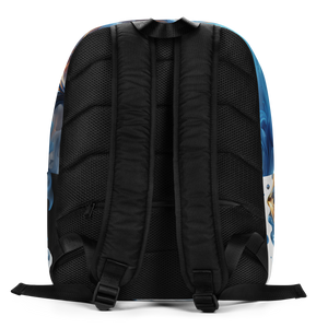 Blue Smoke Fire Minimalist Backpack