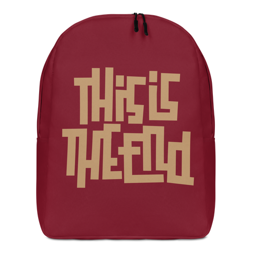 THIS IS THE END? Burgundy Minimalist Backpack