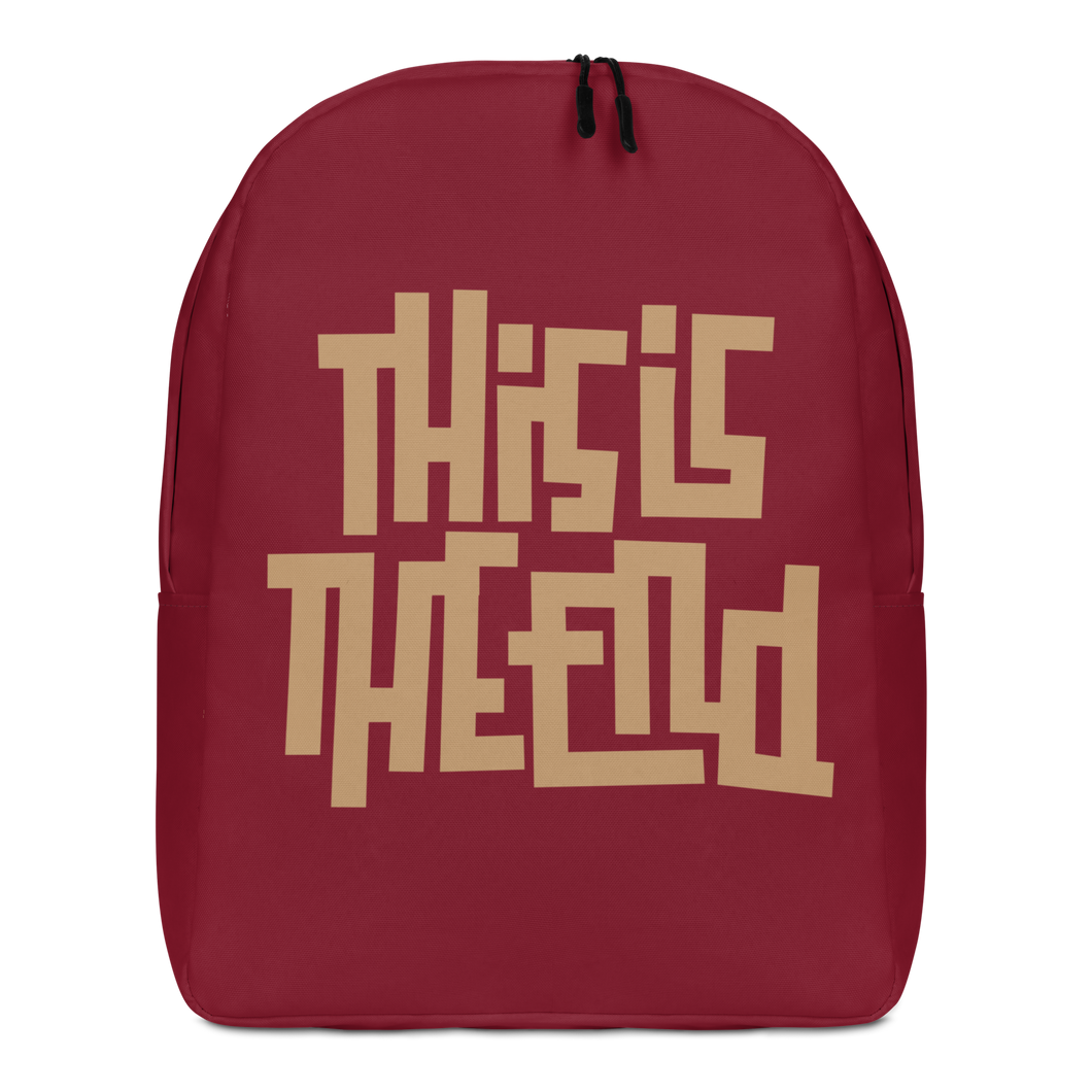 THIS IS THE END? Burgundy Minimalist Backpack