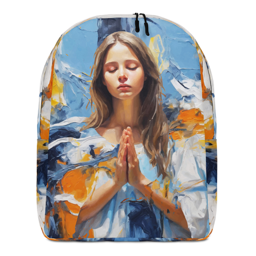 Pray & Forgive Oil Painting Minimalist Backpack