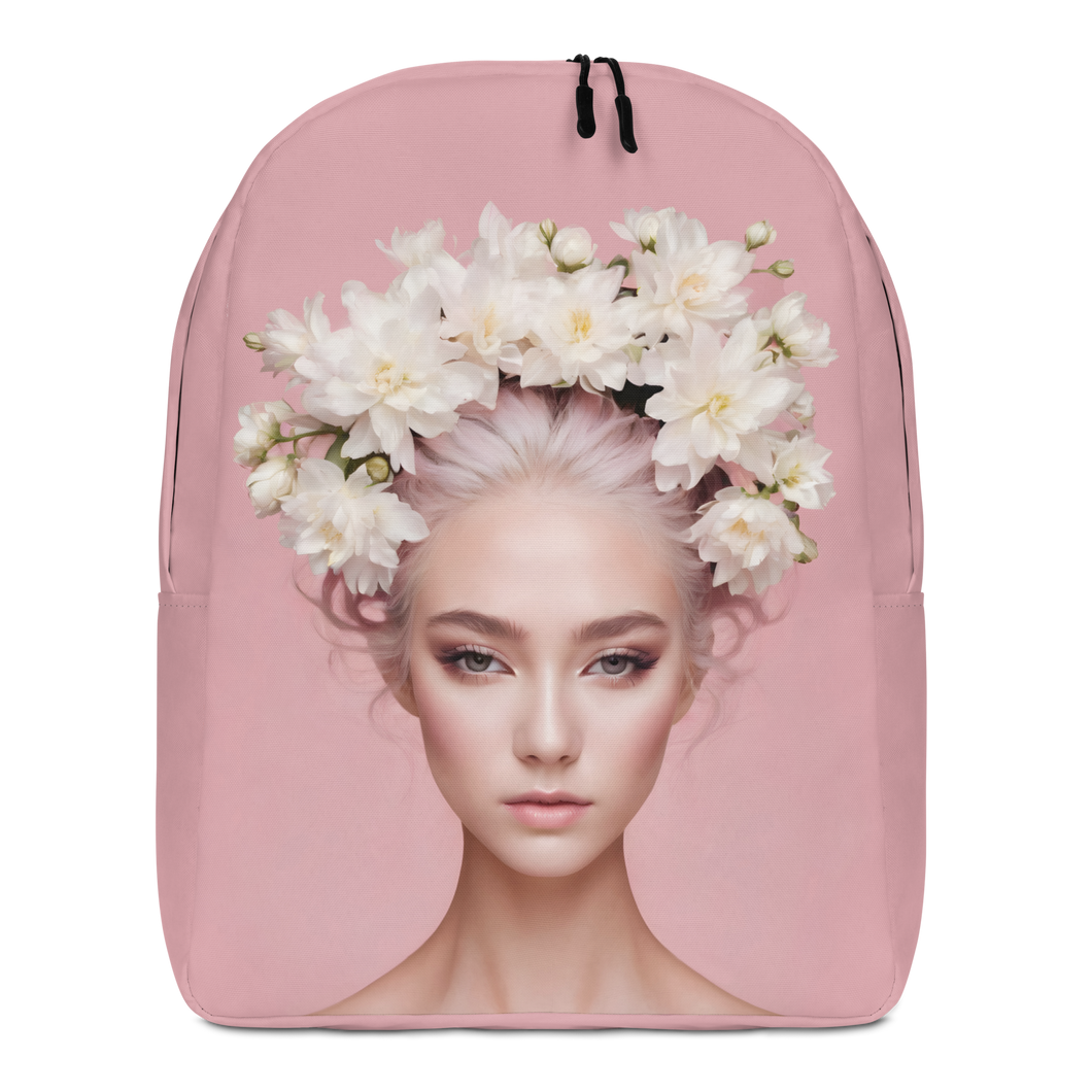 Pink Female Art Minimalist Backpack