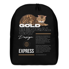 Gold Bengal Cat Minimalist Backpack