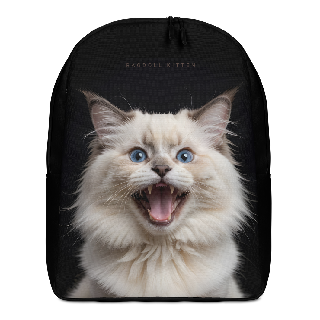 Angry Ragdoll Kitten Minimalist Backpack