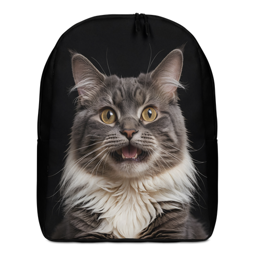 Shocked Cat Face Minimalist Backpack